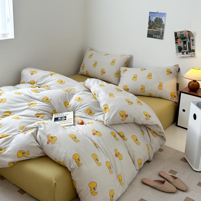 91家纺网 家纺一手货源 找家纺 （总）九花鹿2024活性印花全棉A类针织棉四件套