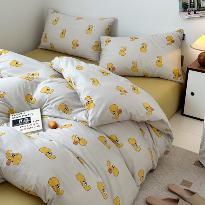 91家纺网 家纺一手货源 找家纺 （总）九花鹿2024活性印花全棉A类针织棉四件套