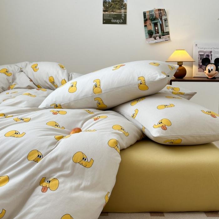 91家纺网 家纺一手货源 找家纺 （总）九花鹿2024活性印花全棉A类针织棉四件套