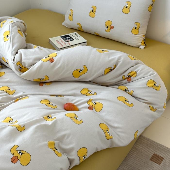 91家纺网 家纺一手货源 找家纺 （总）九花鹿2024活性印花全棉A类针织棉四件套