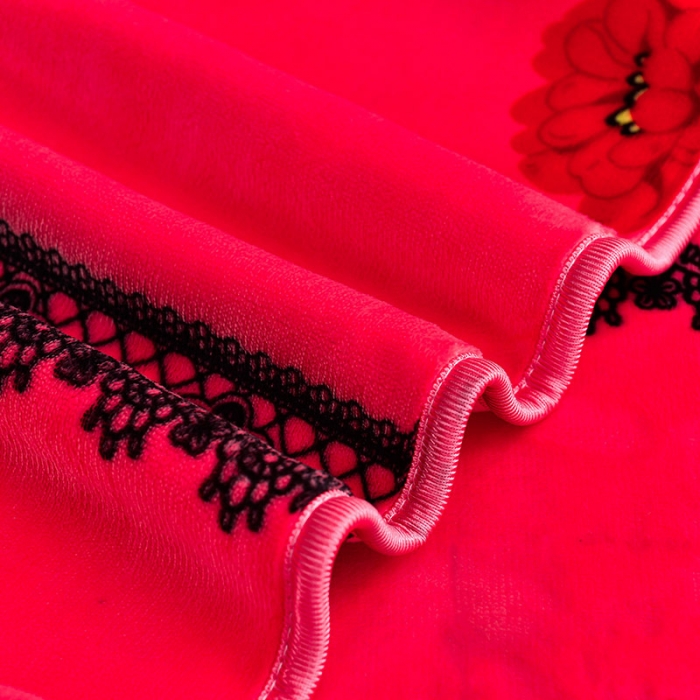 91家纺网 家纺一手货源 找家纺 贝诗梦 2022新款加厚230克9斤牛奶绒金貂绒四件套粉恋