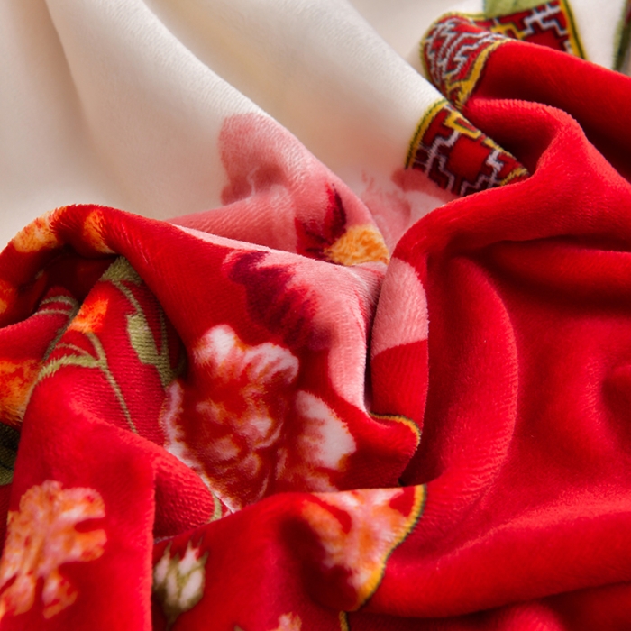 91家纺网 家纺一手货源 找家纺 贝诗梦 2022新款加厚230克9斤牛奶绒金貂绒四件套优雅甜心