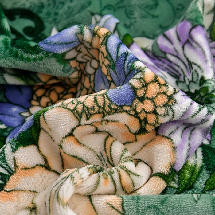 91家纺网 家纺一手货源 找家纺 贝诗梦 2022新款加厚230克9斤牛奶绒金貂绒四件套花漾