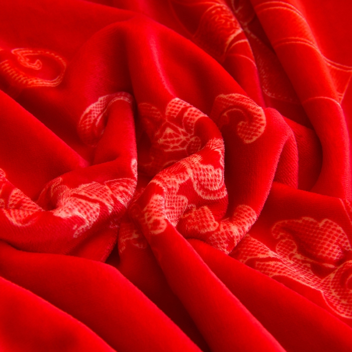 91家纺网 家纺一手货源 找家纺 贝诗梦 2022新款加厚230克9斤牛奶绒金貂绒四件套爱如火