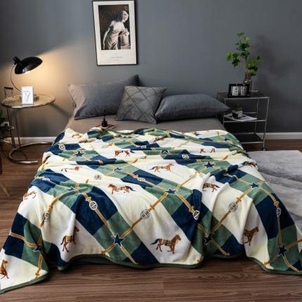 倩鹿 2023年新品法兰绒毯子午睡毯沙发盖毯空调毯 爱丁堡