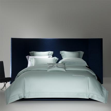 91家纺网 家纺一手货源 找家纺 高大尚 2023新款秋冬长绒棉四件套-伊洛蒂 伊洛蒂-极光蓝