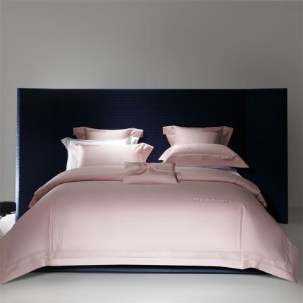 91家纺网 家纺一手货源 找家纺 高大尚 2023新款秋冬长绒棉四件套-伊洛蒂 伊洛蒂-落樱粉