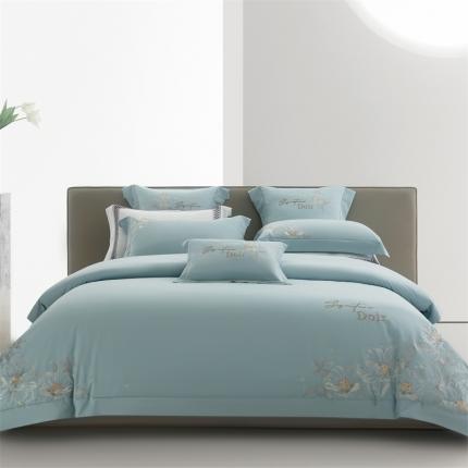 91家纺网 家纺一手货源 找家纺 高大尚 2023新款秋冬长绒棉磨毛四件套-奥菲 奥菲-水晶兰