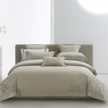 91家纺网 家纺一手货源 找家纺 高大尚 2023新款秋冬长绒棉磨毛四件套-奥菲 奥菲-油果绿