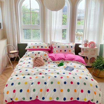 91家纺网 家纺一手货源 找家纺 （总）柚子 2023新款全棉针织印花四件套