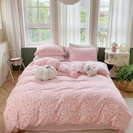 91家纺网 家纺一手货源 找家纺 （总）柚子 2023新款全棉针织印花四件套