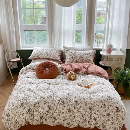 91家纺网 家纺一手货源 找家纺 （总）柚子 2023新款全棉针织印花四件套