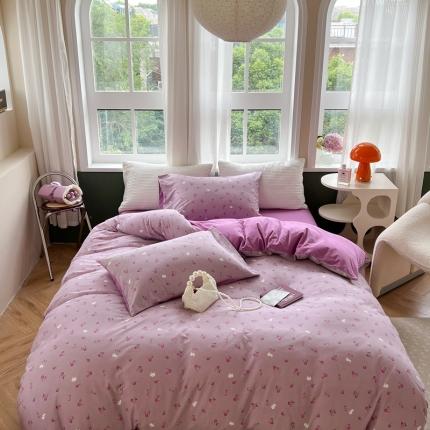 91家纺网 家纺一手货源 找家纺 （总）柚子 2023新款全棉针织印花四件套