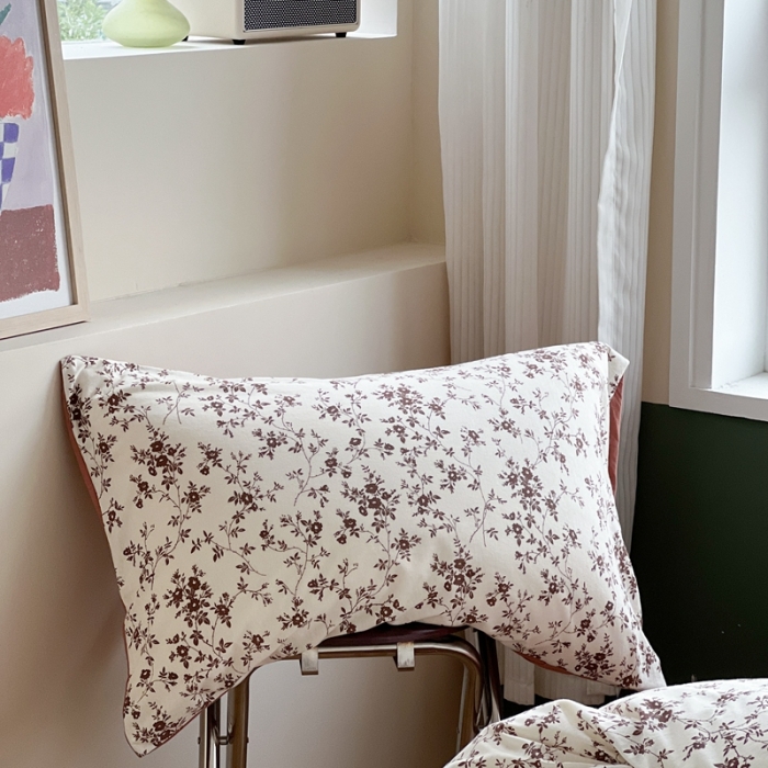 91家纺网 家纺一手货源 找家纺 柚子 2023新款全棉针织印花四件套 梅林春晓