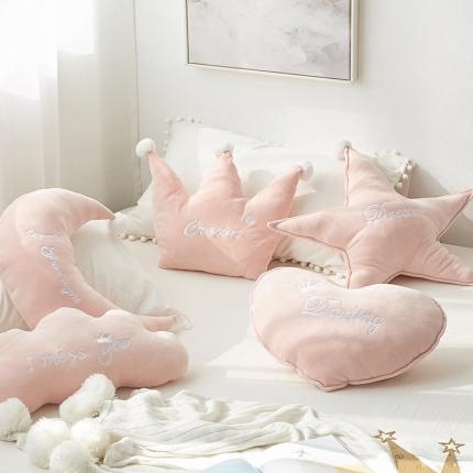 希诺 2023新款ins超仙软糯异形刺绣抱枕 樱花粉