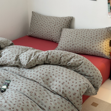 91家纺网 家纺一手货源 找家纺 （总）九花鹿2024活性印花全棉A类针织棉四件套