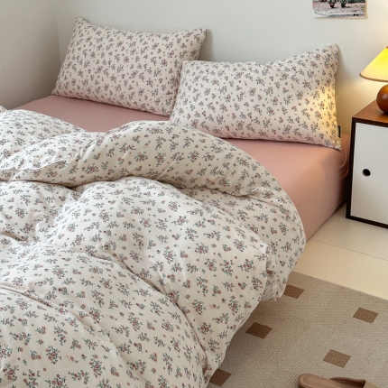 91家纺网 家纺一手货源 找家纺 （总）九花鹿2024活性印花全棉A类针织棉四件套