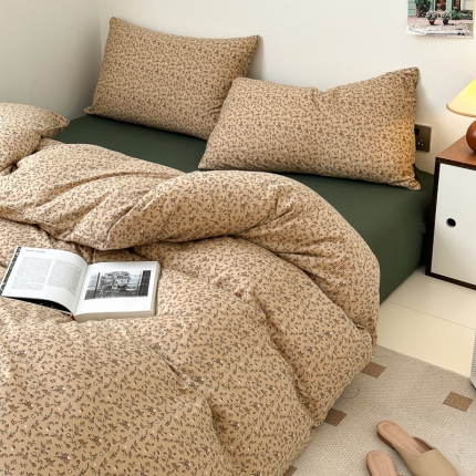 91家纺网 家纺一手货源 找家纺 （总）九花鹿2024活性印花全棉A类针织棉四件套