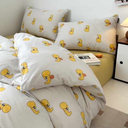 91家纺网 家纺一手货源 找家纺 （总）九花鹿2024活性印花全棉A类针织棉四件套