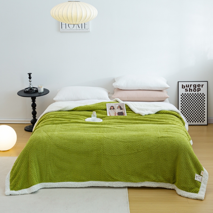 91家纺网 家纺一手货源 找家纺 总 羋多 2023年新款AB版提花玫瑰绒羊羔绒塔芙绒羊羔绒毯子舒棉绒毛毯