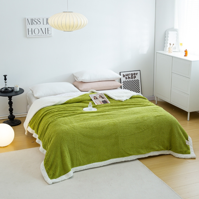 91家纺网 家纺一手货源 找家纺 总 羋多 2023年新款AB版提花玫瑰绒羊羔绒塔芙绒羊羔绒毯子舒棉绒毛毯