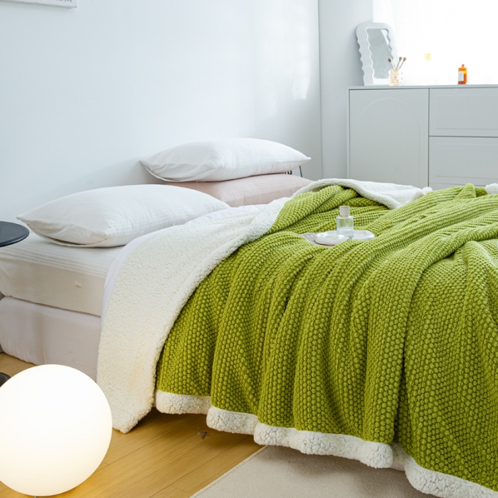 91家纺网 家纺一手货源 找家纺 总 羋多 2023年新款AB版提花玫瑰绒羊羔绒塔芙绒羊羔绒毯子舒棉绒毛毯