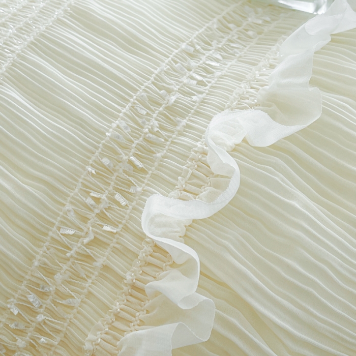 91家纺网 家纺一手货源 找家纺 （总）玛奇朵2023全棉有氧精梳水洗棉弹力雪纺纱-伊丽莎白系列四件套