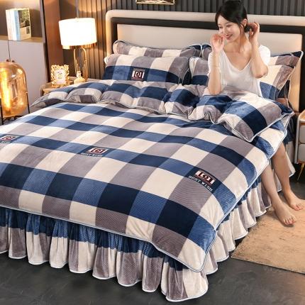 91家纺网 家纺一手货源 找家纺 莱凯家纺 2023新款牛奶绒轻奢四件套【七斤】格调