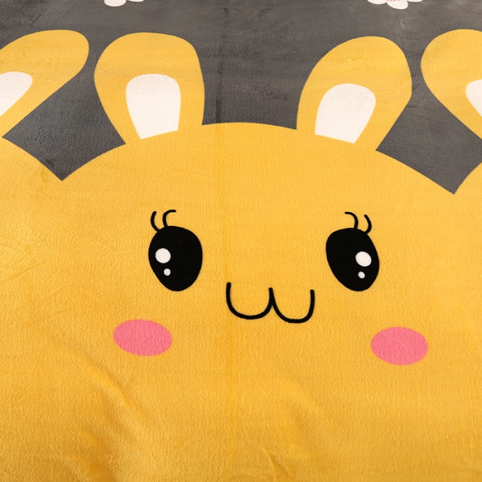 91家纺网 家纺一手货源 找家纺 莱凯家纺 2023新款牛奶绒轻奢四件套【七斤】欢乐萌兔