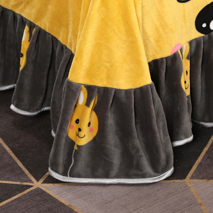 91家纺网 家纺一手货源 找家纺 莱凯家纺 2023新款牛奶绒轻奢四件套【七斤】欢乐萌兔