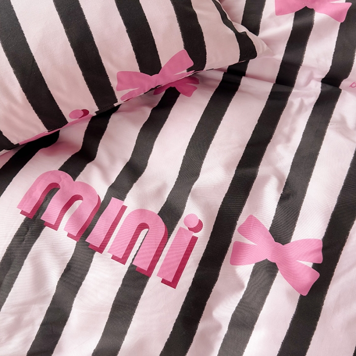 91家纺网 家纺一手货源 找家纺 怡家居 2023新款全棉四件套7月新花色 粉色蝴蝶结