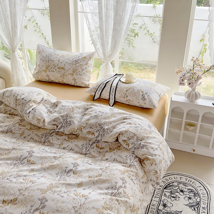 91家纺网 家纺一手货源 找家纺 怡家居 2023新款全棉四件套7月新花色 桂语