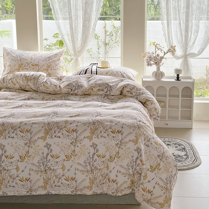 91家纺网 家纺一手货源 找家纺 怡家居 2023新款全棉四件套7月新花色 桂语