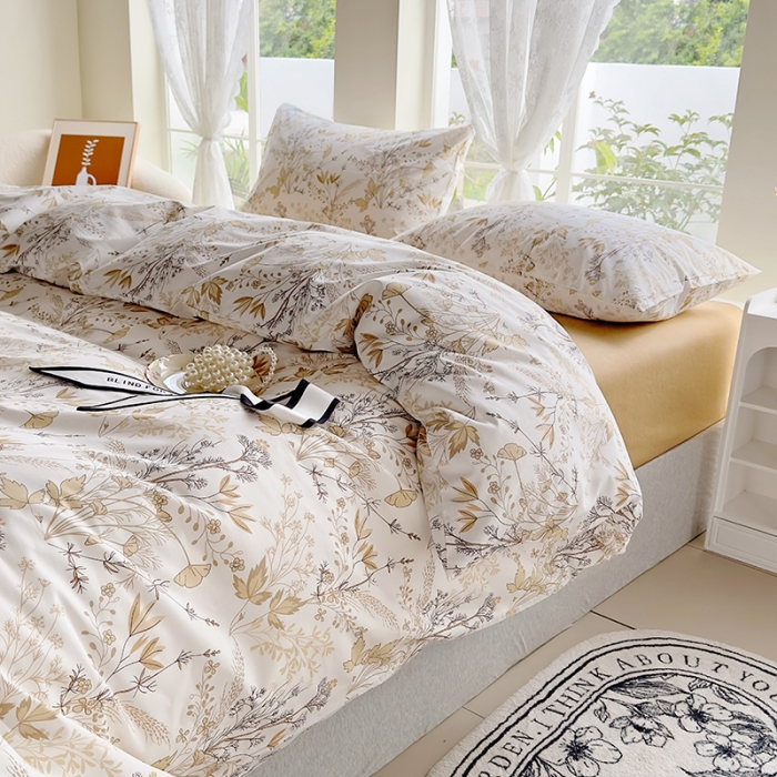 91家纺网 家纺一手货源 找家纺 怡家居 2023新款全棉四件套7月新花色 桂语