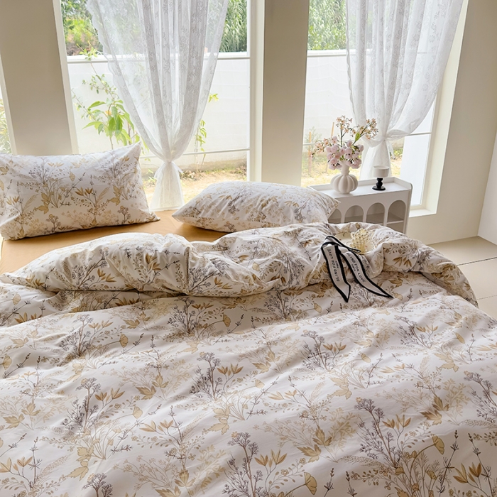 91家纺网 家纺一手货源 找家纺 怡家居 2023新款全棉四件套7月新花色 桂语