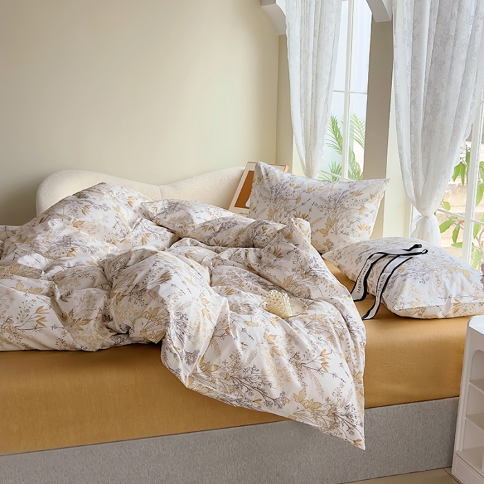 91家纺网 家纺一手货源 找家纺 怡家居 2023新款全棉四件套7月新花色 桂语