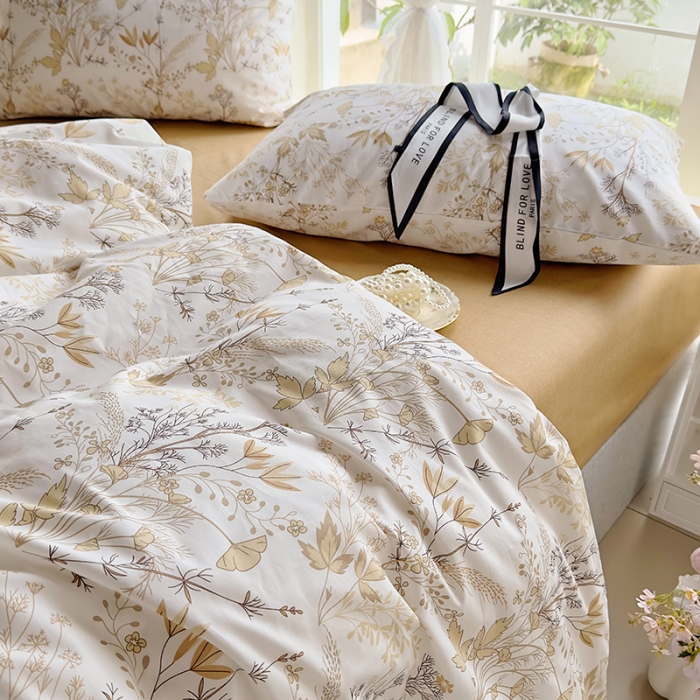 91家纺网 家纺一手货源 找家纺 怡家居 2023新款全棉四件套7月新花色 桂语