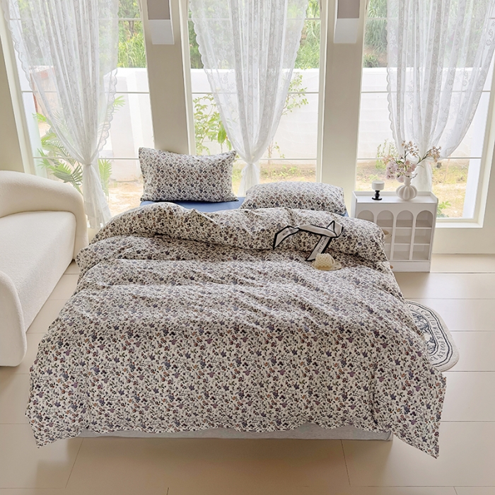 91家纺网 家纺一手货源 找家纺 怡家居 2023新款全棉四件套7月新花色 娇兰