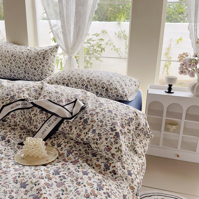 91家纺网 家纺一手货源 找家纺 怡家居 2023新款全棉四件套7月新花色 娇兰