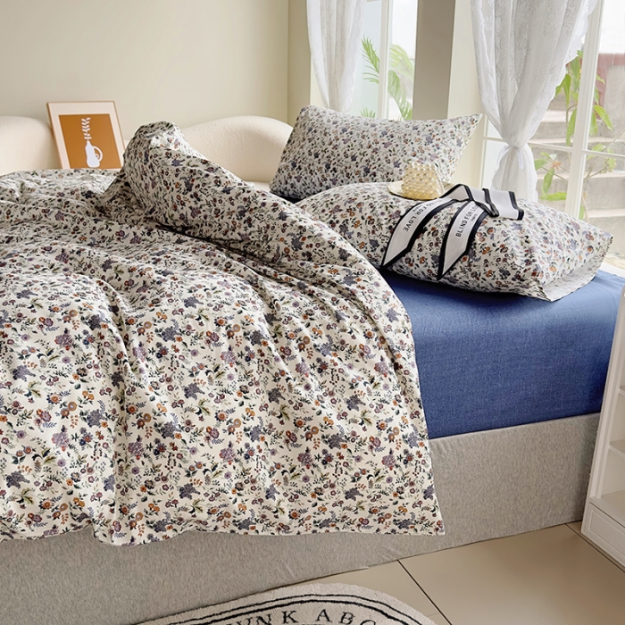 91家纺网 家纺一手货源 找家纺 怡家居 2023新款全棉四件套7月新花色 娇兰