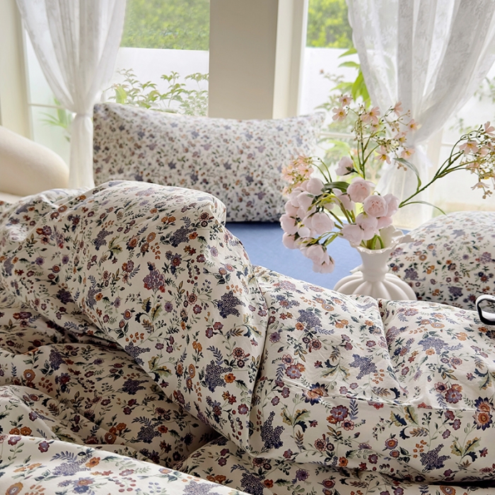 91家纺网 家纺一手货源 找家纺 怡家居 2023新款全棉四件套7月新花色 娇兰