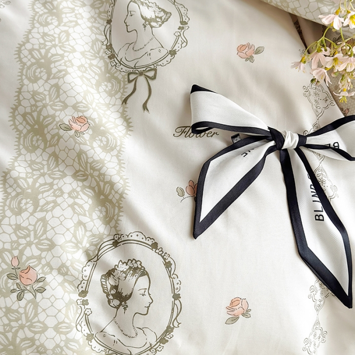 91家纺网 家纺一手货源 找家纺 怡家居 2023新款全棉四件套7月新花色 浪漫恋人