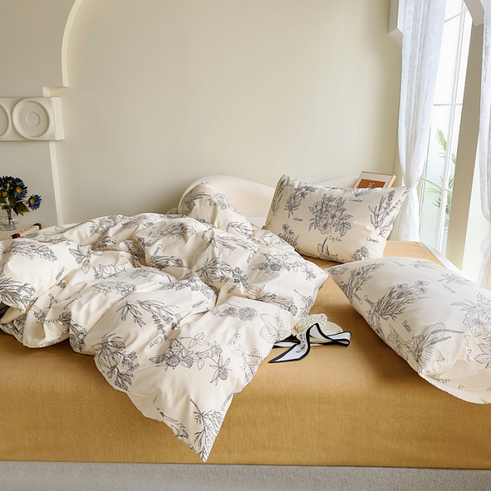 91家纺网 家纺一手货源 找家纺 怡家居 2023新款全棉四件套7月新花色 暮秋