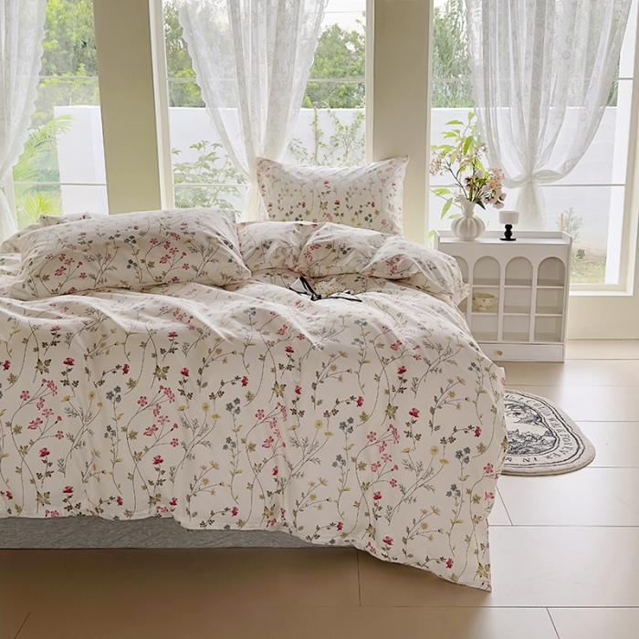 91家纺网 家纺一手货源 找家纺 怡家居 2023新款全棉四件套7月新花色 凝香