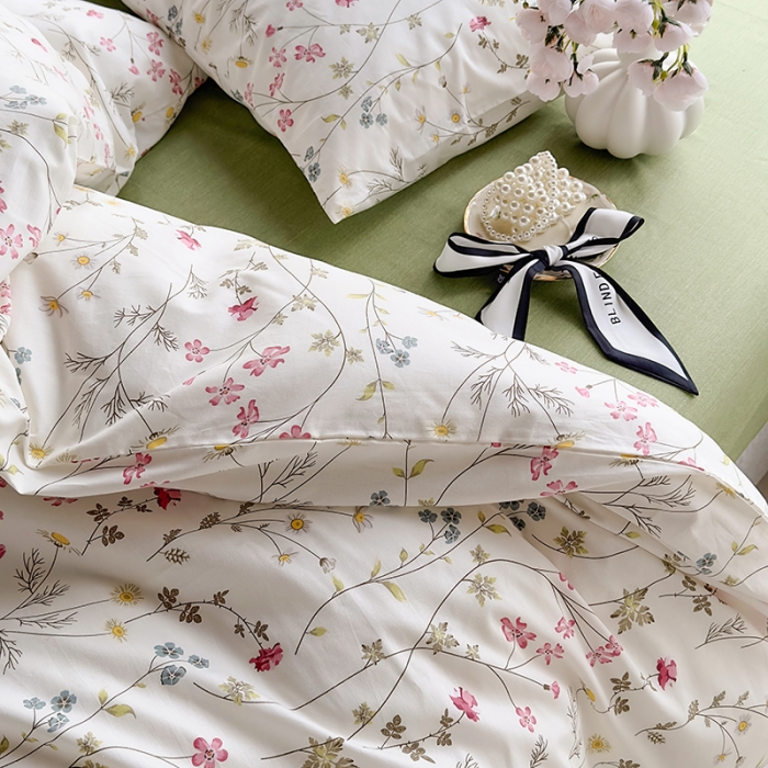 91家纺网 家纺一手货源 找家纺 怡家居 2023新款全棉四件套7月新花色 凝香