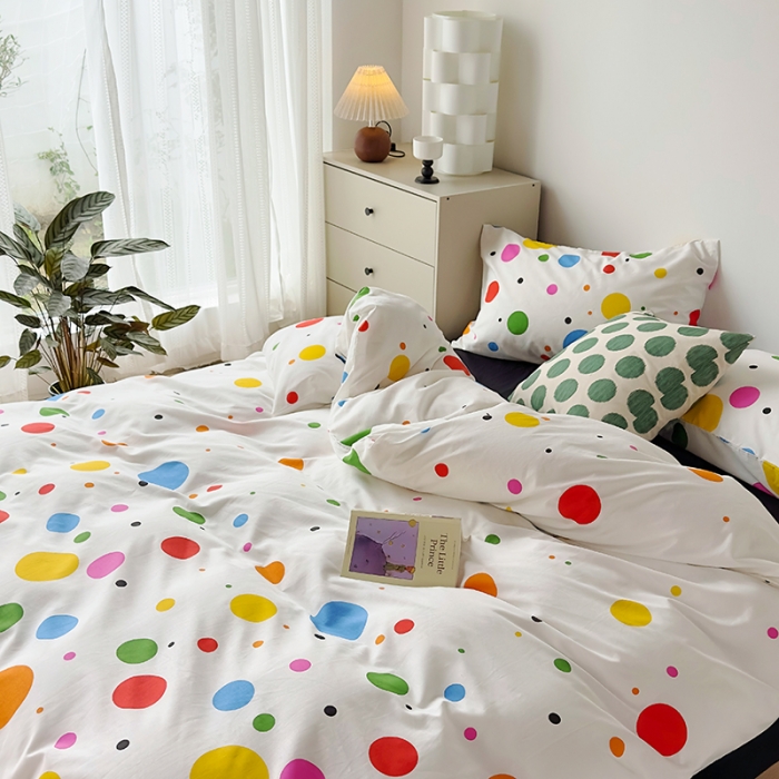 91家纺网 家纺一手货源 找家纺 怡家居 2023新款全棉四件套7月新花色 气泡