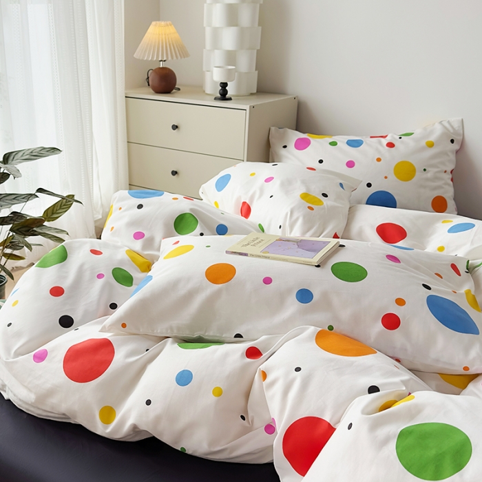 91家纺网 家纺一手货源 找家纺 怡家居 2023新款全棉四件套7月新花色 气泡