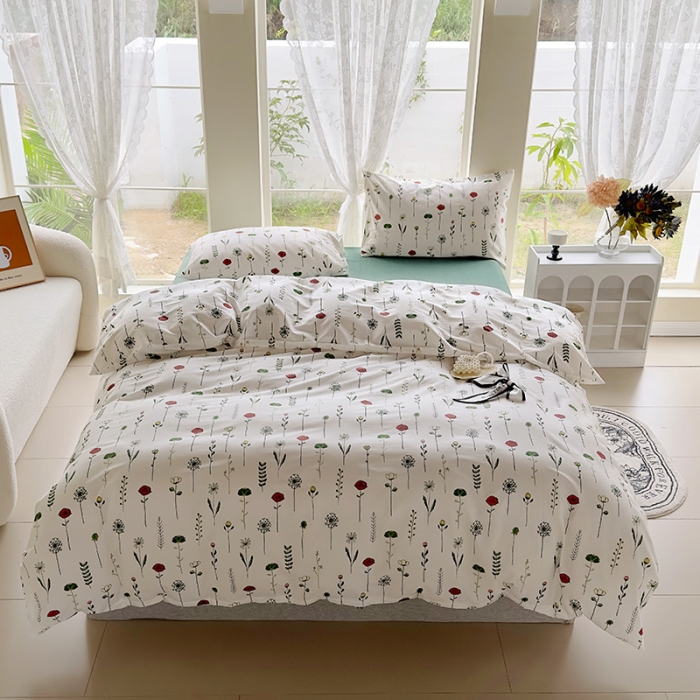 91家纺网 家纺一手货源 找家纺 怡家居 2023新款全棉四件套7月新花色 清野