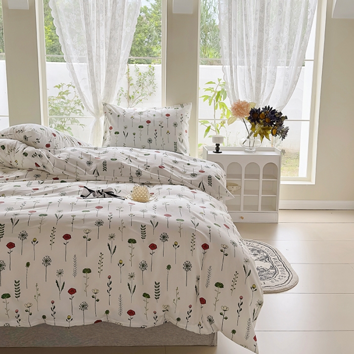 91家纺网 家纺一手货源 找家纺 怡家居 2023新款全棉四件套7月新花色 清野