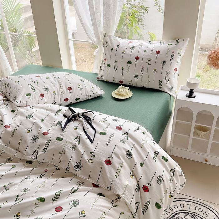 91家纺网 家纺一手货源 找家纺 怡家居 2023新款全棉四件套7月新花色 清野